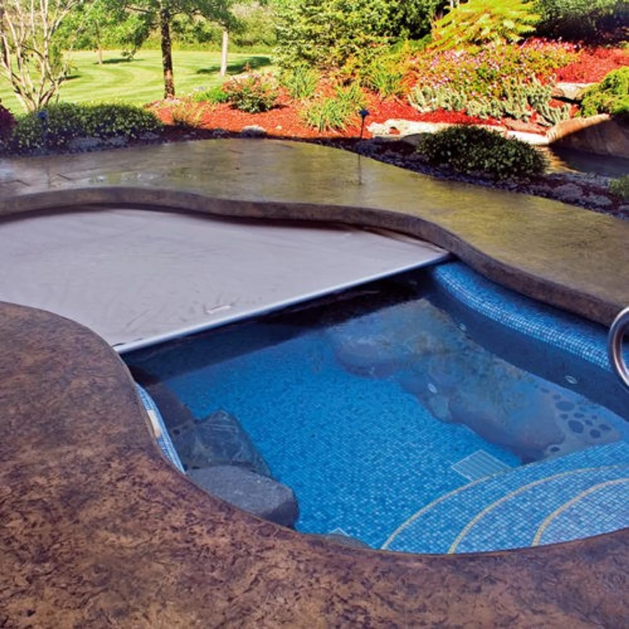 Pool cover installation step 4